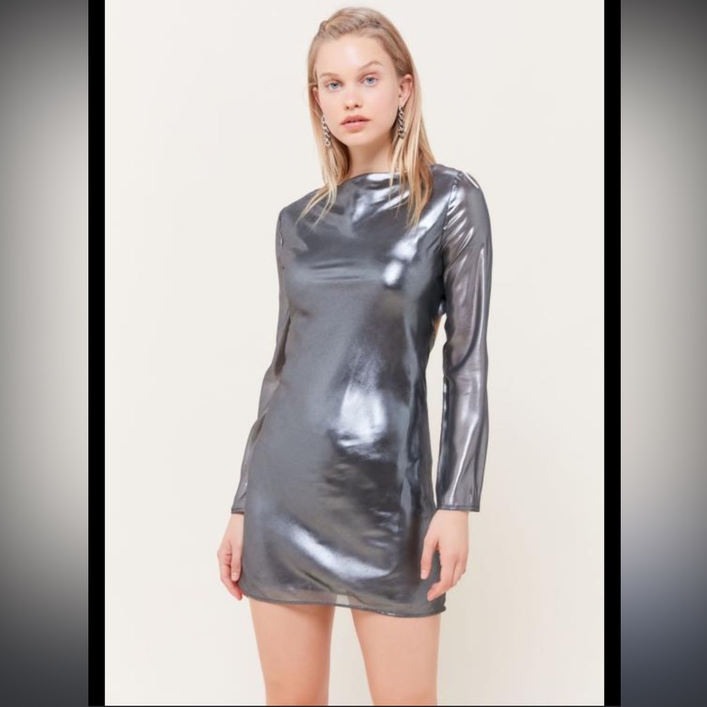 NWT Third Form Shiny Backless Dress